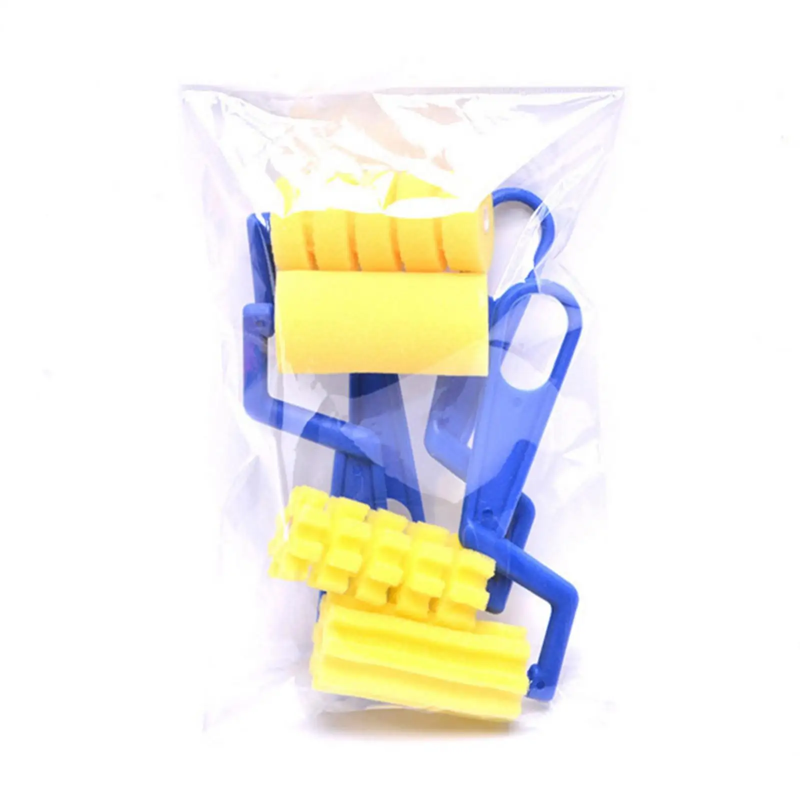 بكرة فرش طلاء الرغوة للأطفال ، لوحة إسفنجية بألوان مائية ، 2-4 عبوات ، 4x