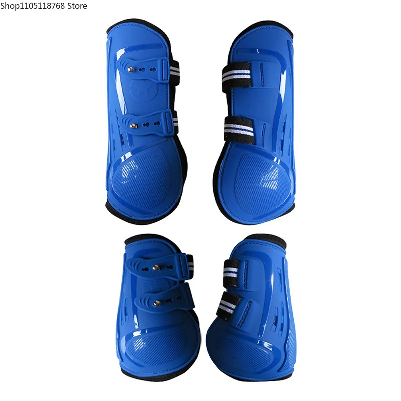 1 Set of 4 Horse Boots Open Front Jumping Tendon Sport Boots Secure Leg Protection Classic Breathable Equestrian Equipment