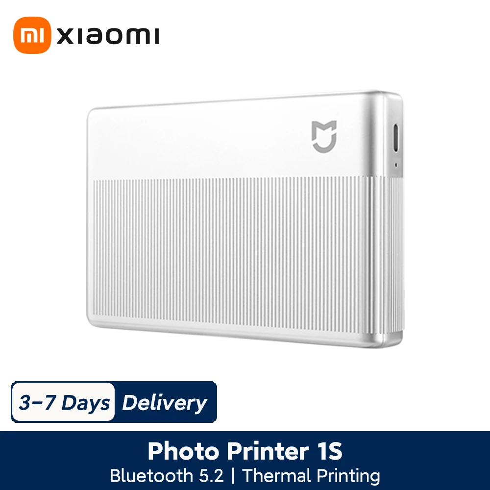 طابعة صور محمولة من Xiaomi 1S بلوتوث 5.2 طابعة حرارية ZINK بدون حبر طابعة جيب AR صغيرة للهواتف الذكية والكمبيوتر اللوحي #1