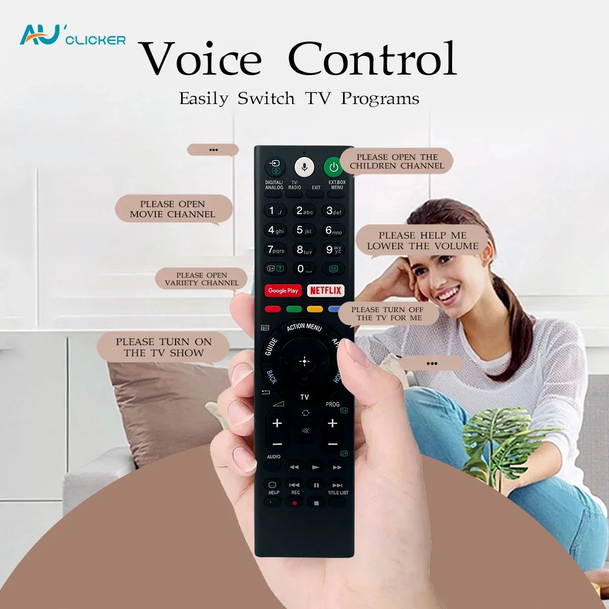 RMF-TX310E replacement voice remote control for Sony Bravia LED LCD TV KD-49XE8004 KD-49XE8005 KD-43XF8096 KD-43XF8505 KD-43XF85