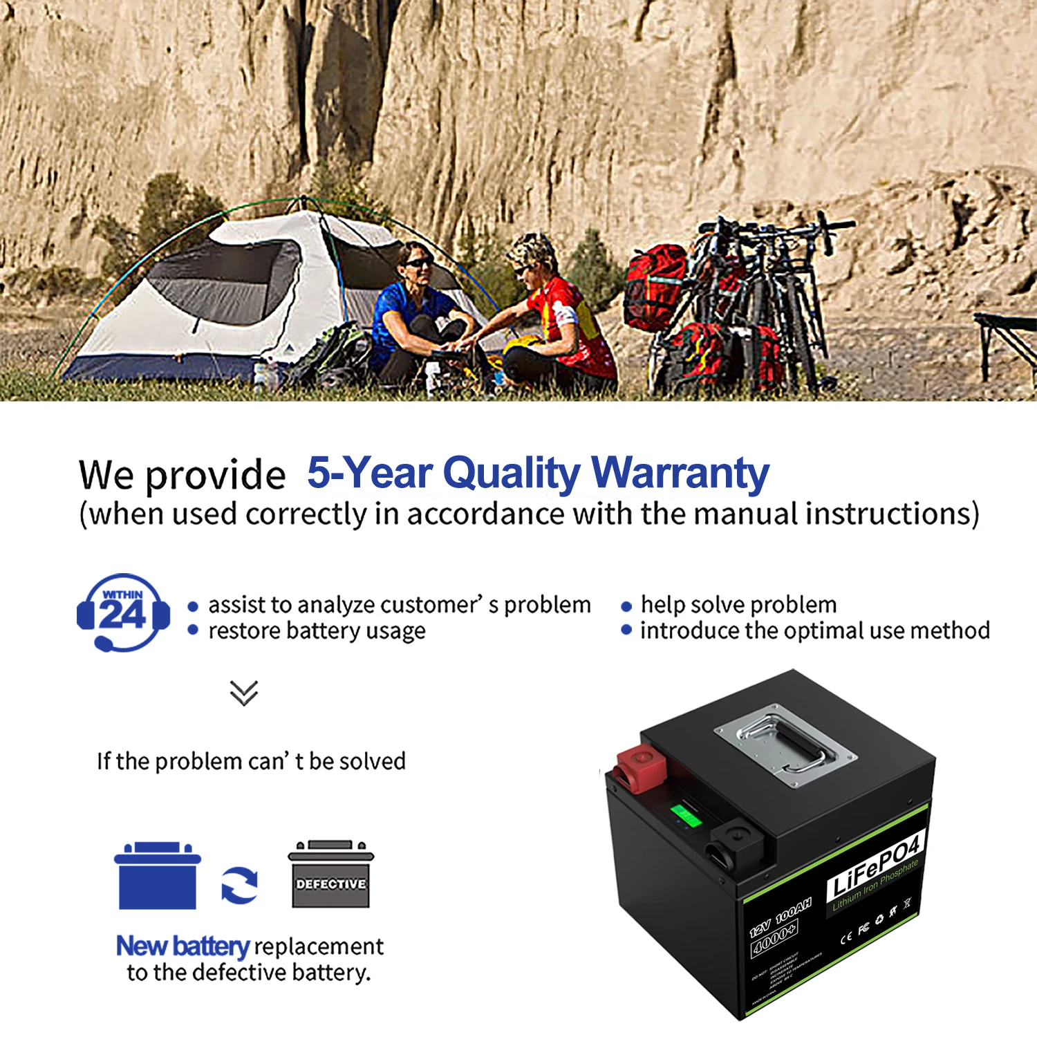 New 12V 12Ah 20Ah 50Ah 100Ah lifepo4 Battery Charger Deep Cycle Battery Pack For Kid Scooters with Built-in BMS No Tax