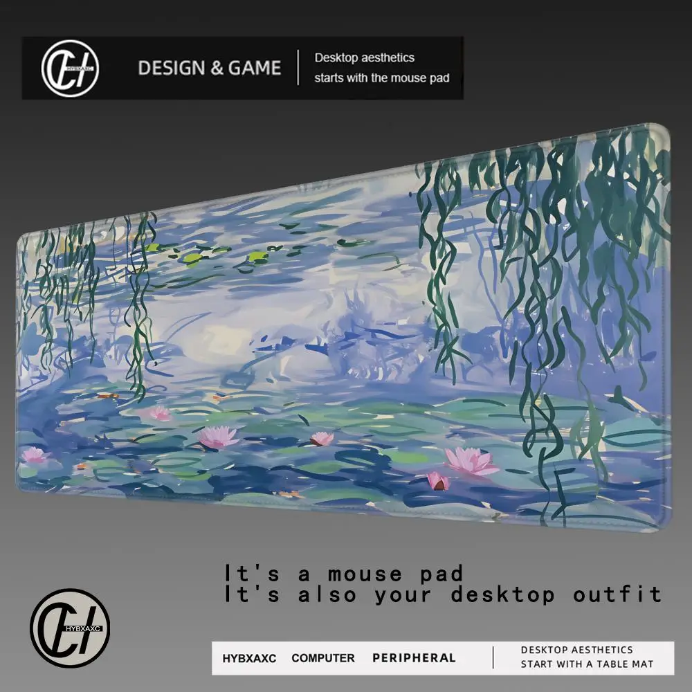 

Коврик для мыши HYBXAXC с изображением сельского коттеджа, пейзажа поля, горного заката, мультяшный дизайн, нескользящий, с HD-печатью, настольный коврик