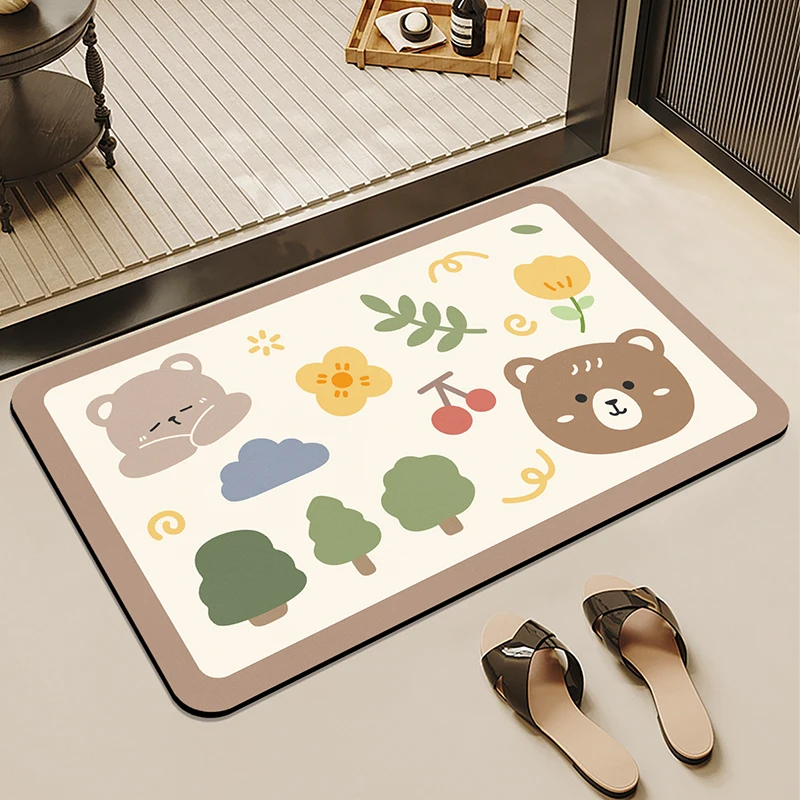 

Bathroom anti slip mat, home floor mat, bathroom toilet, kitchen door absorbent mat, diatomaceous earth floor mat