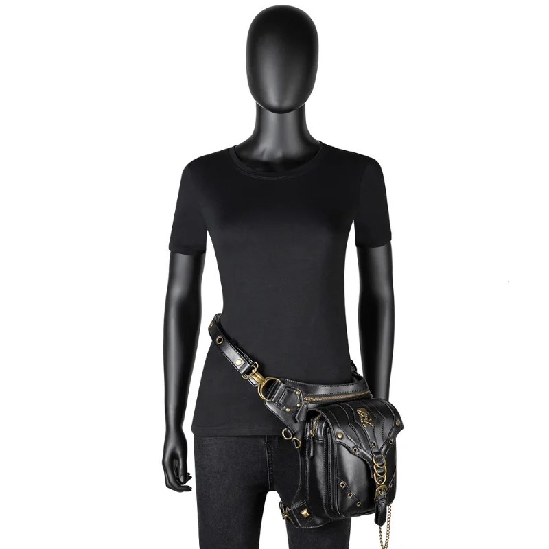 Chikage Tendência Cadeia Shoulder Bag Y2K Estilo de Alta Qualidade Crossbody Bag Pequeno Saco das Mulheres PU Outdoor Preto Cintura Pack