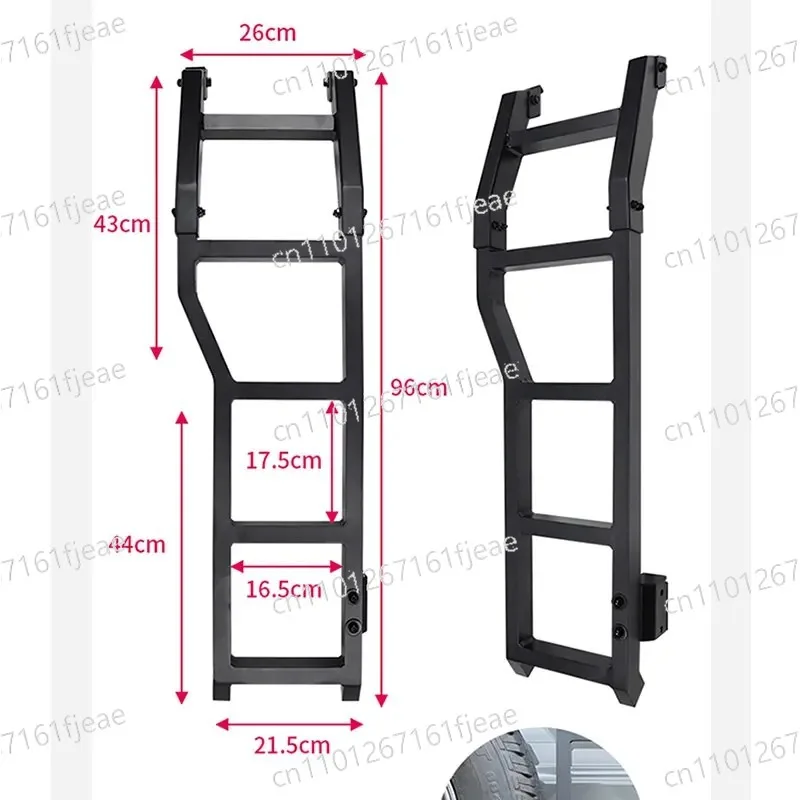 For  Ji  m ny JB64 JB74 Tailgate Climbing Luggage Rack Ladder Off Road 4x4 Car Accessories Aluminum Tailgate Climbing Ladder