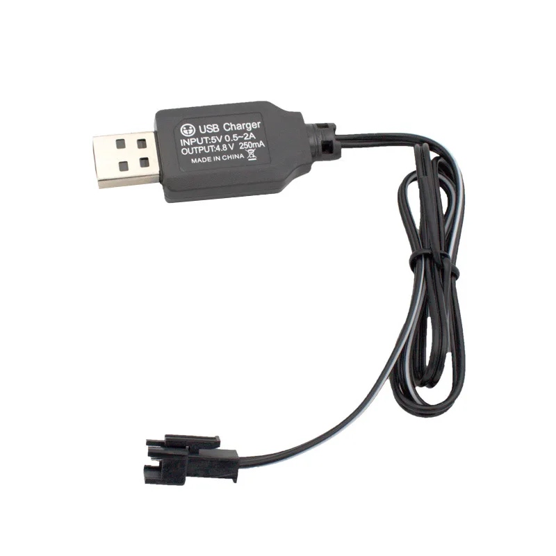 3.6v/4.8v 250ma Usb Charging Cable Sm Plug Cable For Remote Control Car Transforming Robot Lithium Battery Charger S2