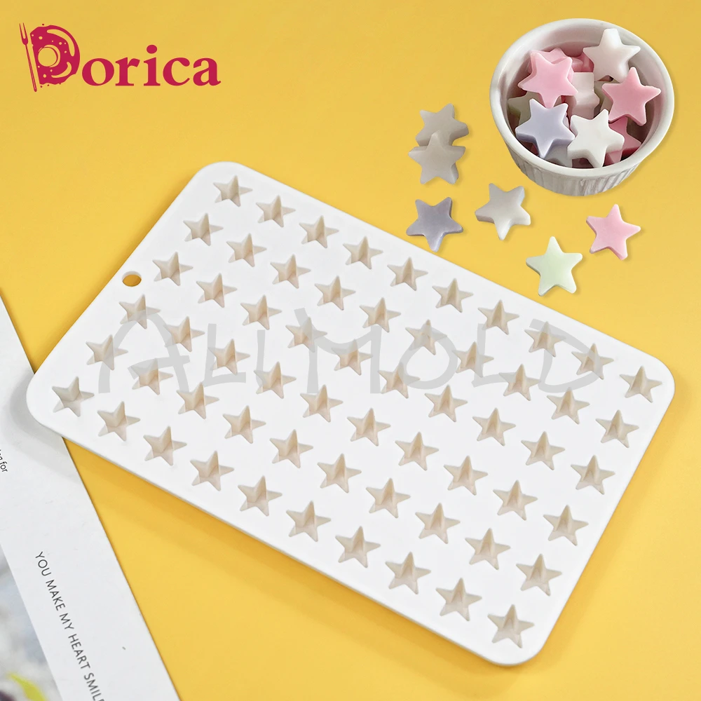 Molde de silicona con forma de estrella para manualidades, herramienta de decoración para pasteles, Mousse, hielo, jabón, accesorios para hornear,