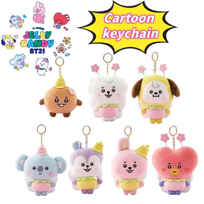 

BT21 KOYA-RJ SHOOKY MANG CHIMMY High Color Value Creative Plush Doll Pendant Cartoon Cute Doll Keychain Schoolbag Decoration