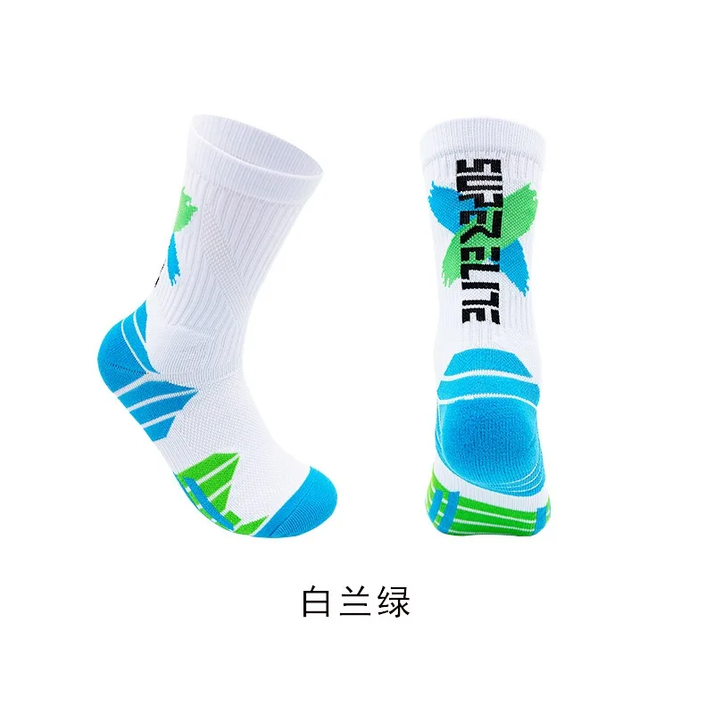 Chaussettes de basket-ball professionnelles pour hommes, fond de serviette épaissi, absorption des chocs, haute marée, sport d'élite, 1 paire