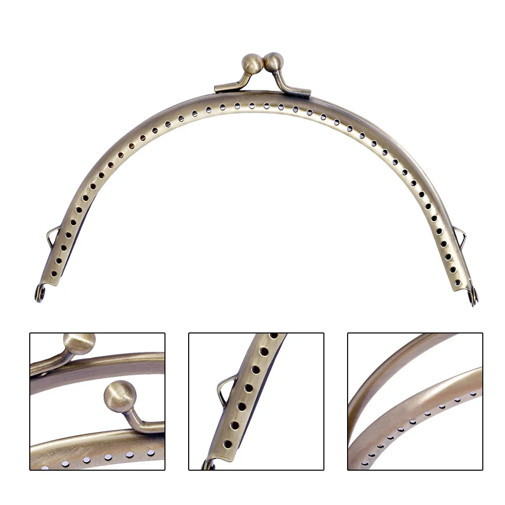 8.5-15cm Round Metal Frame For Purse Handle Clutch Bag Handbag Accessories Making Purse Clasp Lock Metal Clasp Bags Hardware