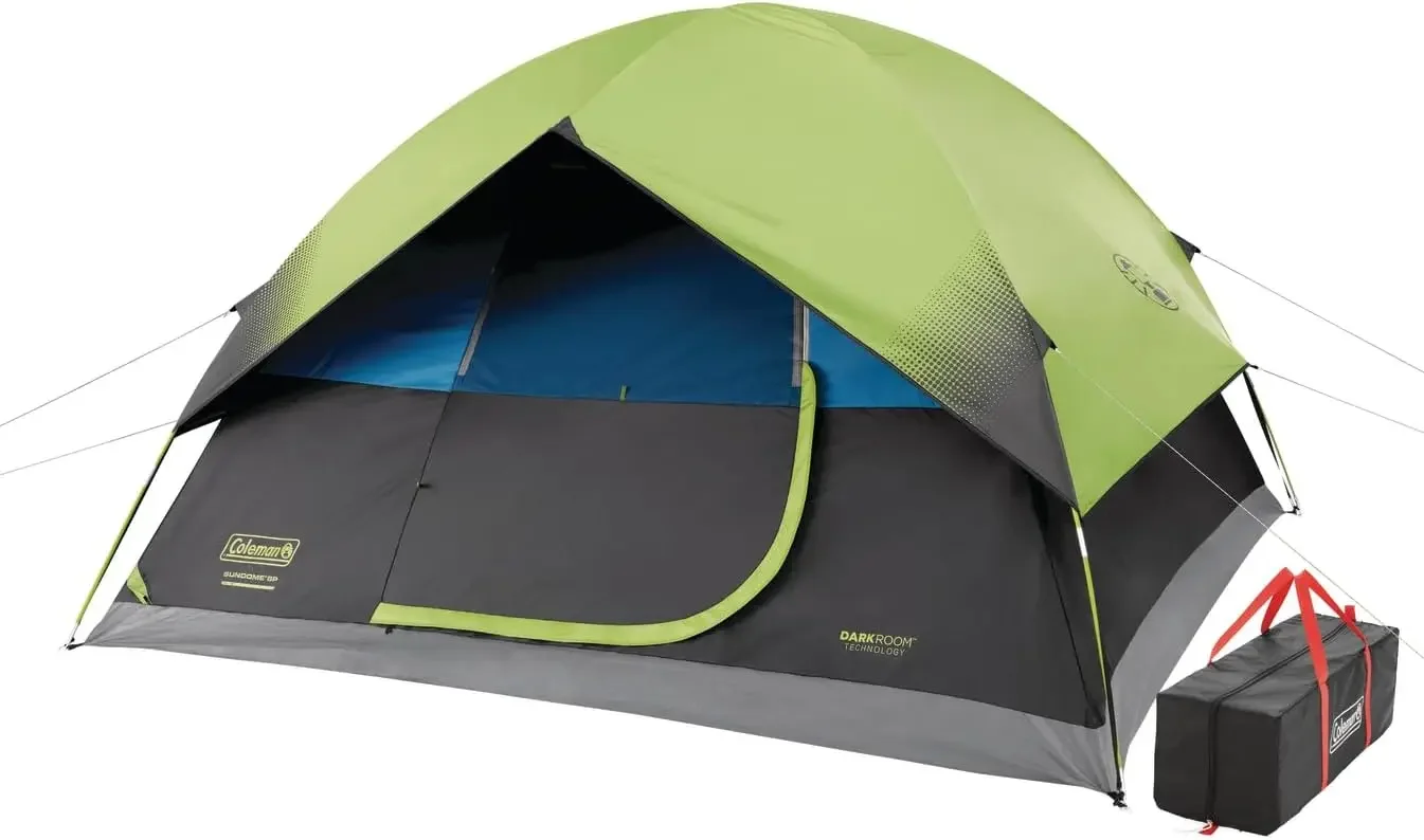 

Coleman Dark Room Sundome Camping Tent, 4/6 Person Tent Blocks 90% of Sunlight and Keeps Inside Cool, Lightweight Tent for Campi