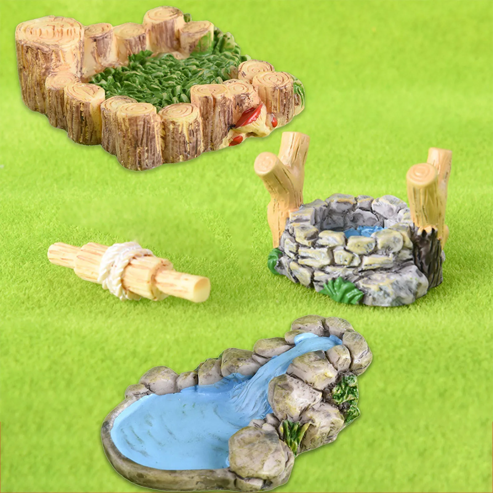 Landscape Miniature Fairy Pond Decor Home  Landscape River Decoration Ponds for Mini  Water Well