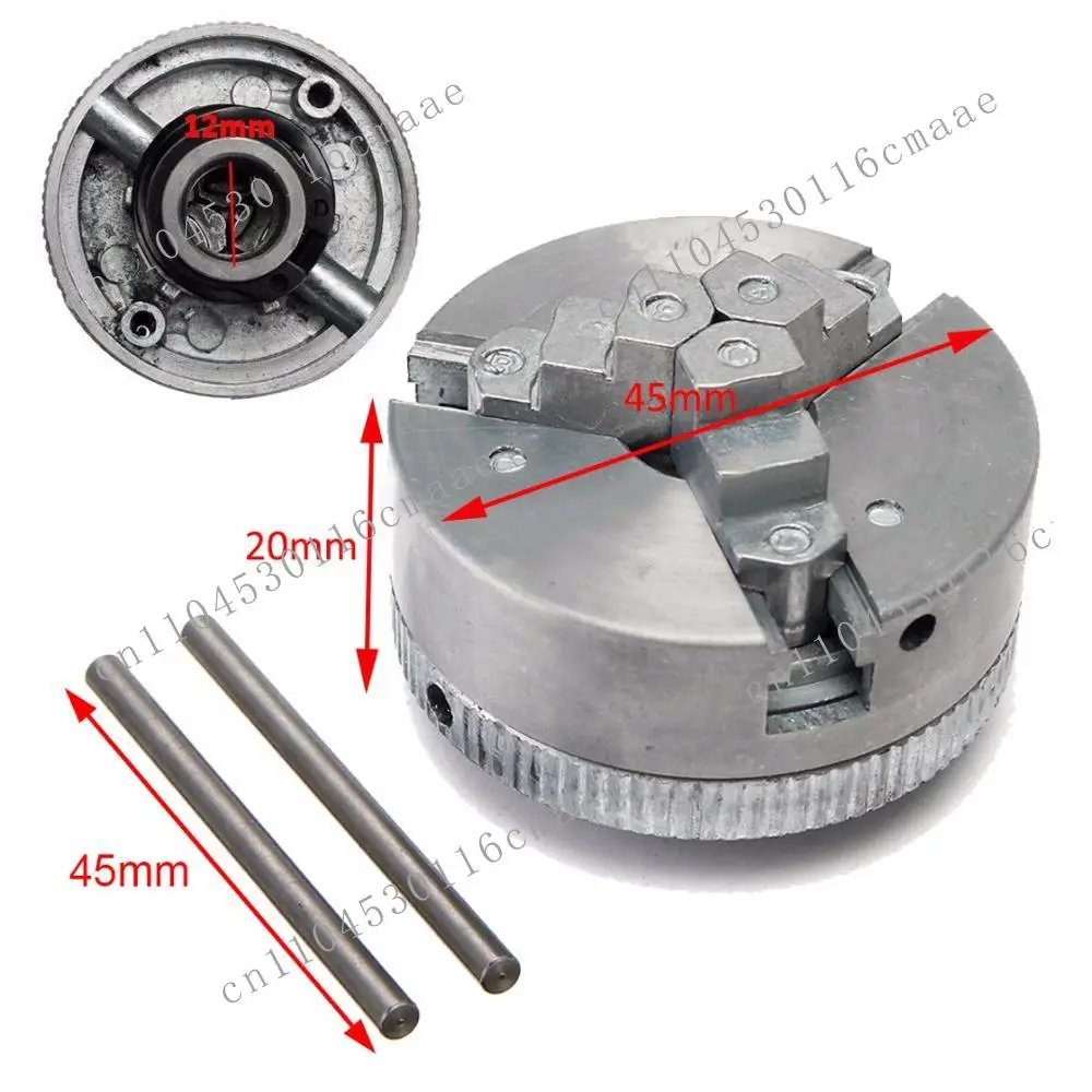 Miniature metal lathe milling drill  Z011 zinc alloy 3 jaw through hole fixture