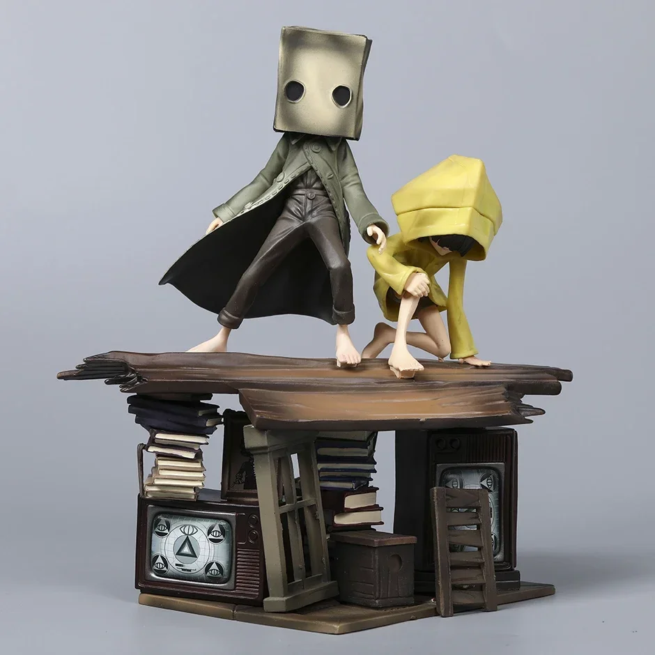 Little Nightmares Figurine Mono Anime Figurine Six Action Figures Collection Statue Model Doll Desk Decor Kids Toys Xmas Gifts