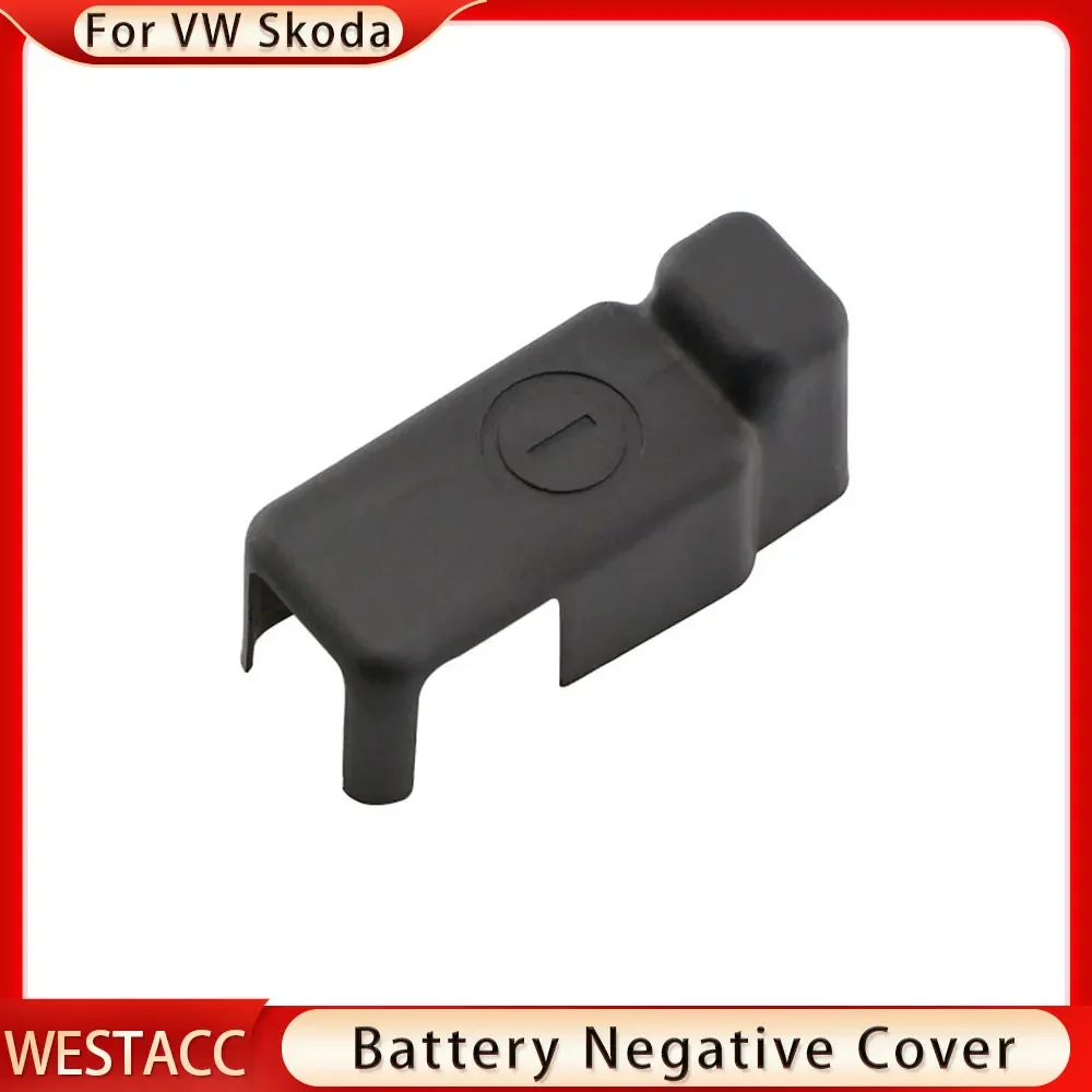 ABS Car Battery Negative Power Cover for Volkswagen VW Polo Jetta for Skoda Fabia Rapid Battery Protection Covers Accessories