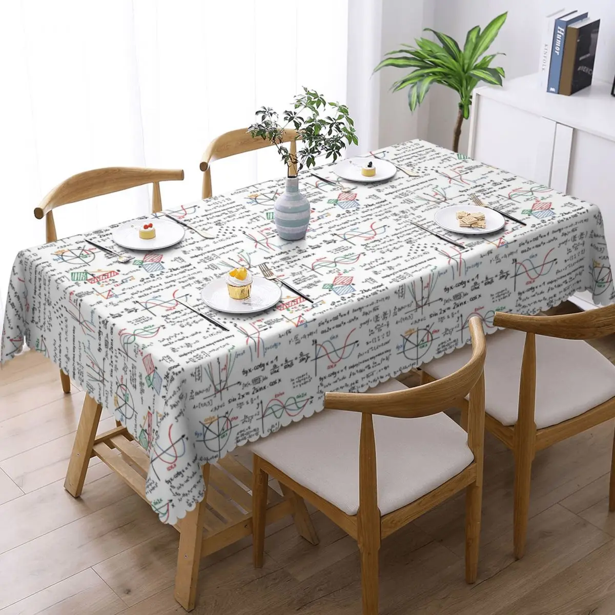 Mathematics Formulas Numbers Tablecloth Restaurant Kitchen Rectangular Tablecloth Festival Party Decorations Dining Table Cover