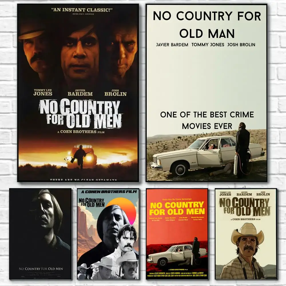 Classic Reto Movie N-No Country for Old Men Poster Self-adhe