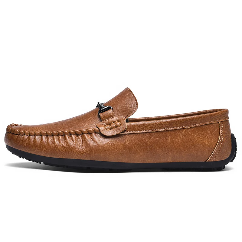 

Mens Slip on Loafers Genuine Leather Casual Shoes Driving Moccasins Flats Luxury Brand Classic Black Handmade Кроссовки Мужские