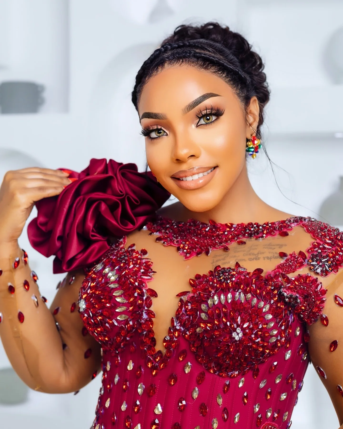 عنابي حورية البحر الأفريقية 2025 فساتين لحضور الحفلات الموسيقية كريستال الزهور مطرز مطبوعة مساء حفلة رسمية فساتين عيد ميلاد