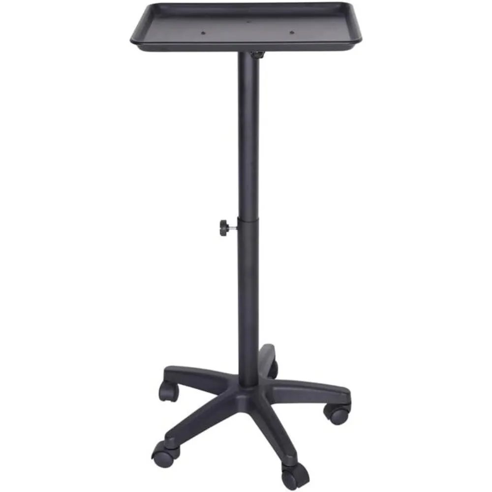 

Black Salon Hair Aluminum Tray Cart for Tattooing Lashing Stainless Steel Utility Cart with Wheels Kitchen Island Trolley Servin