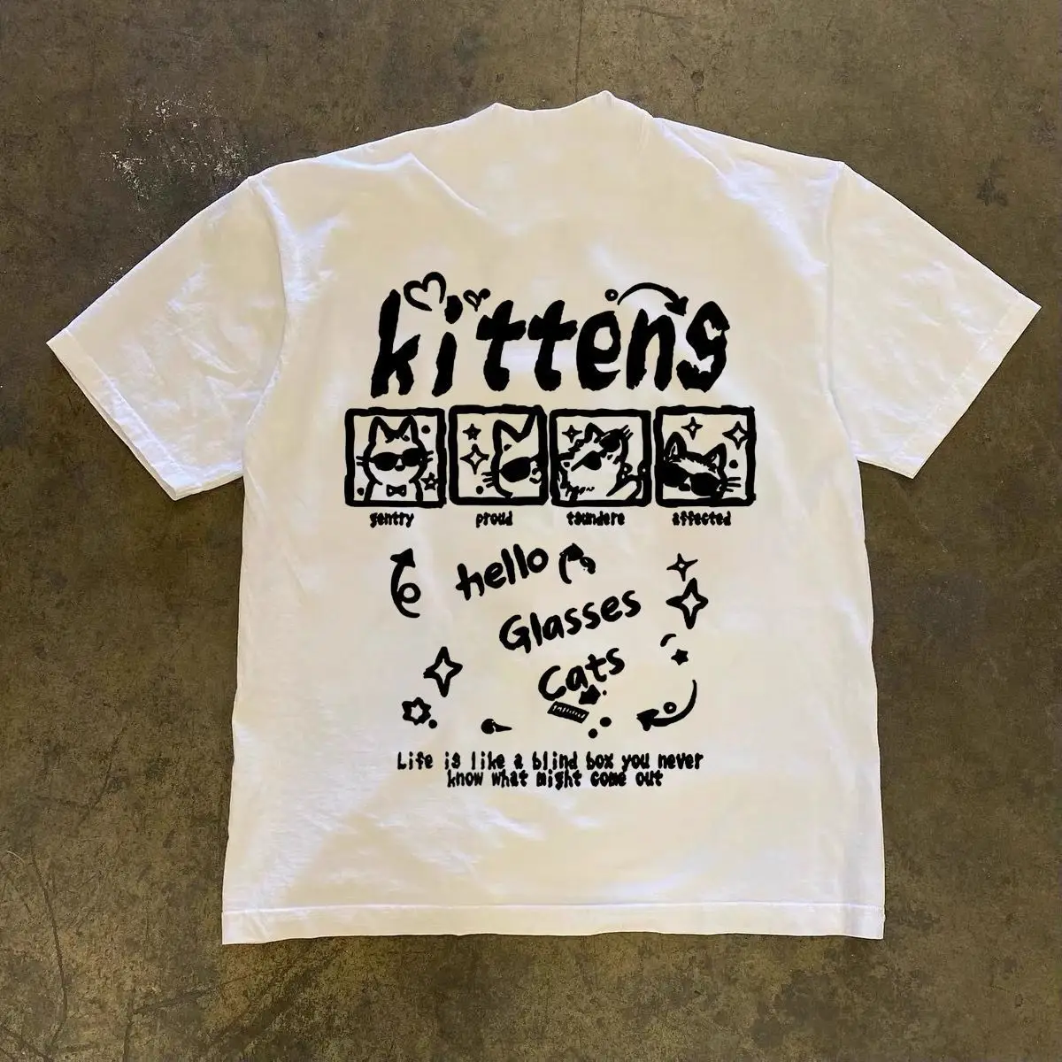 

New High Quality Cotton Trend Men's Short Sleeve Outdoor Casual Loose Cleanfit Simple Printed Loose Large Size T-shirt