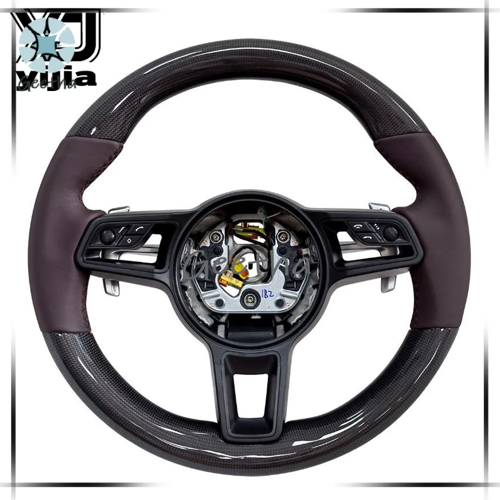 

For Porsche Cayenne Panamera Macan 718911 Self-skinning 3 Spoke Racing Steering Wheel
