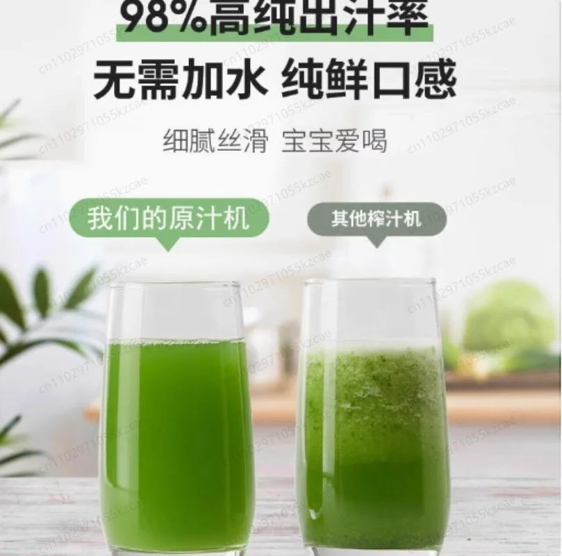 110V Household Automatic Large Diameter Juicer - Pulp & Juice Separator, Multi-Function Masticating Juicer for Home Use