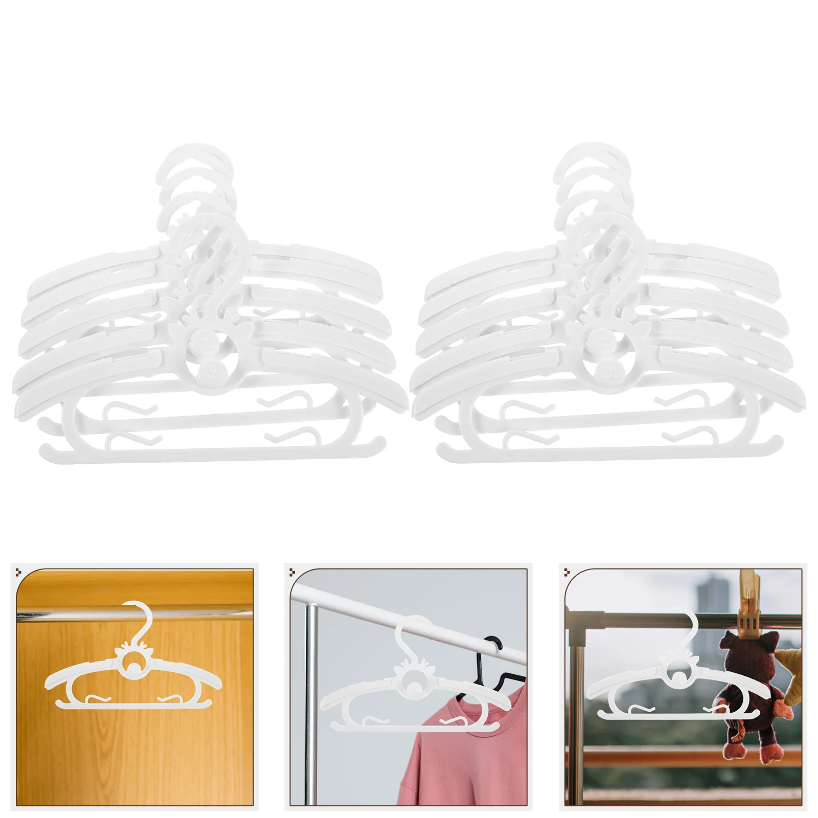 

30Pcs Extendable Kids Clothes Hangers Adjustable Non-Slip Baby Coat Hangers Space Saving Infant Toddler Nursery Closet Organizer