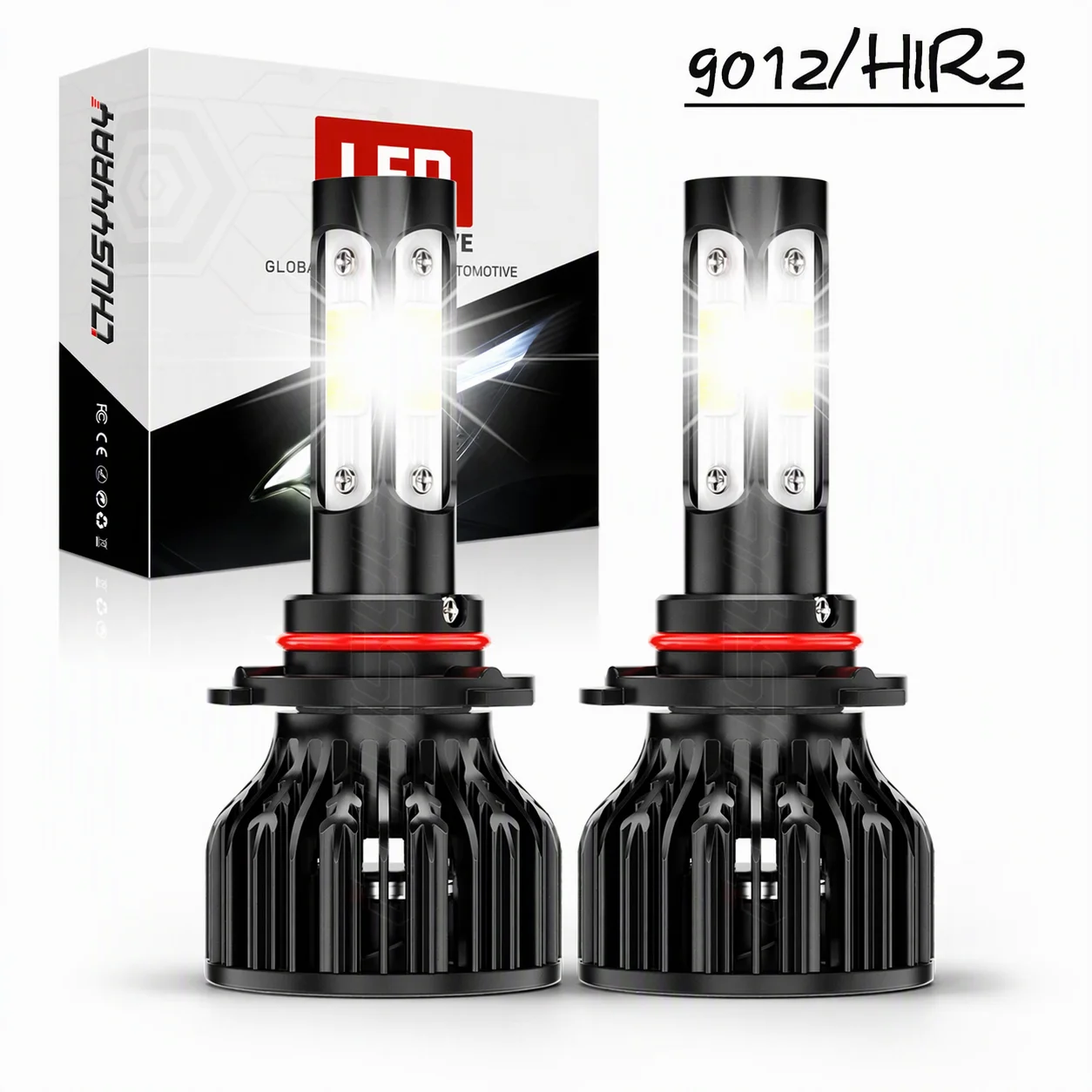 2PCS 9012 6500K 80W 24000LM For Mitsubishi Eclipse Cross Sport Utility 2018-2020 LED Headlight Bulbs