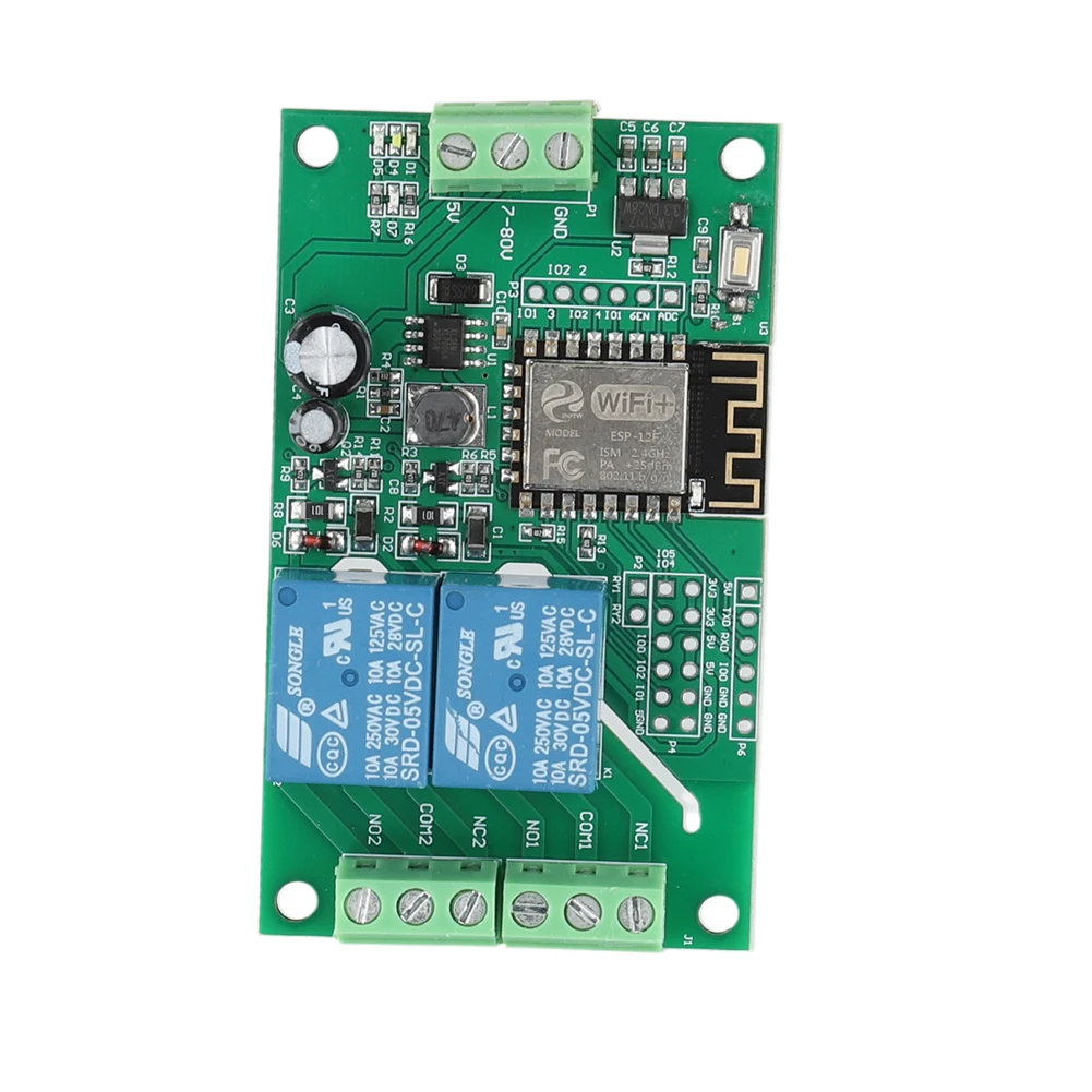 ESP8266 WIFI Relaismodule Dual Channel Switch Controller Board DC 5V 10A Draadloze Smart Relaismodule voor Smart Home