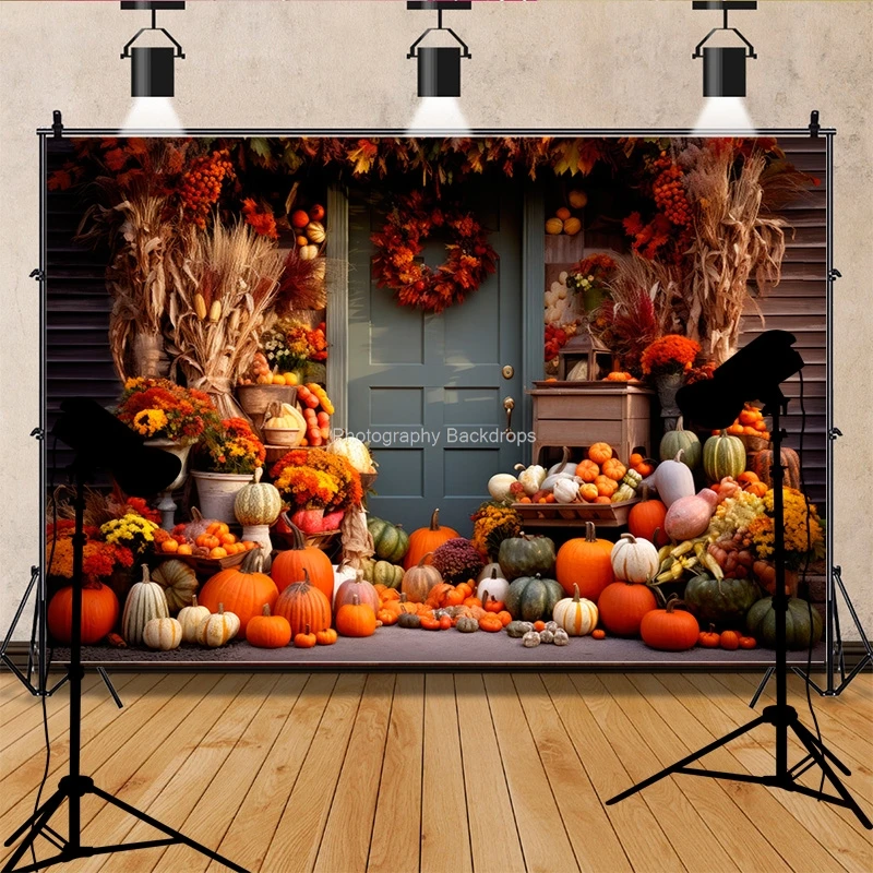 

Halloween Backdrop Full Moon Scary Night Castle Trees Pumpkin Lantern Photography Background Kids Adult Family Party Decor WH-05