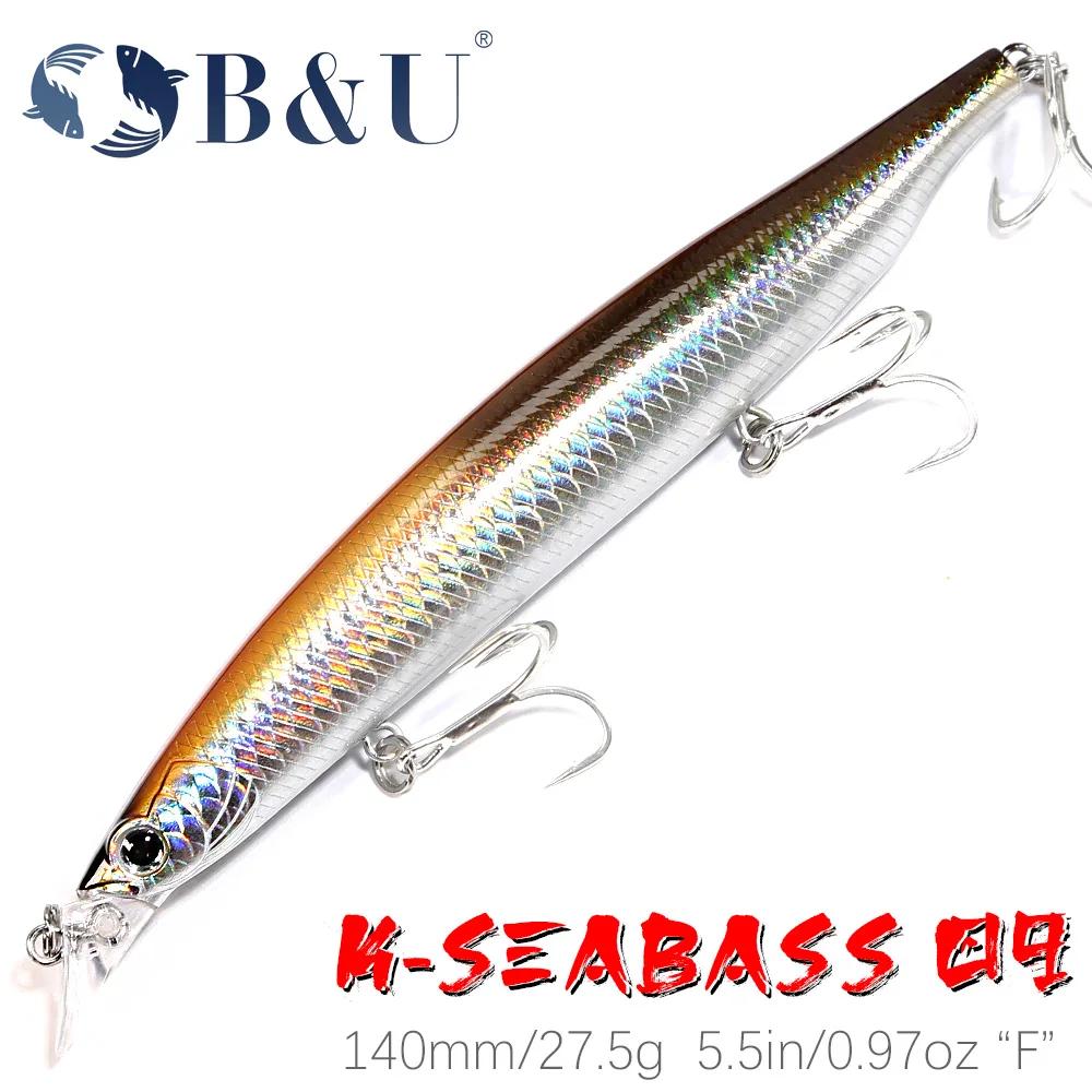 B&U Floating Minnow  Fishing Lures Saltwater Freshwater Long Casting Sea Artificial Bait Jerkbait