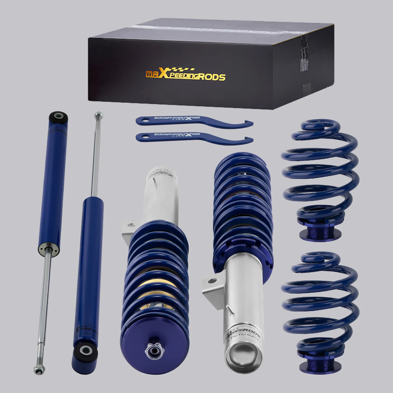 Blue Coilovers Struts Shocks Absorber   for BMW E46 Convertible 323ci 325ci 330ci 320cd 2000-07