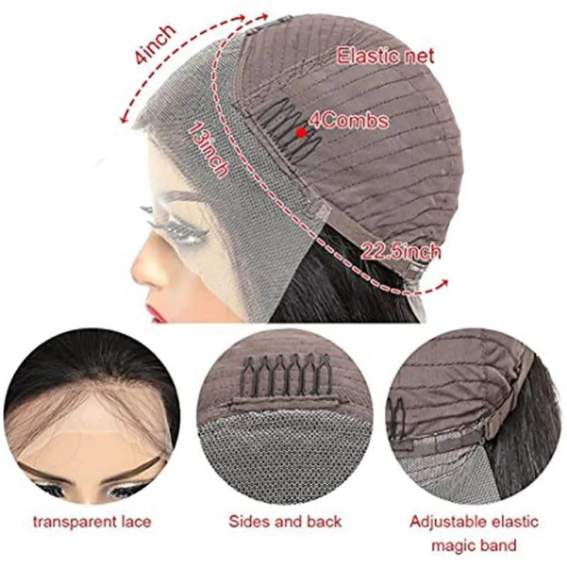 Women's wig made of real , Water WaveHair 13*4 Lace Front
