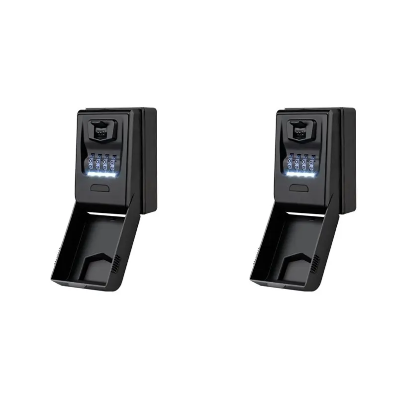 B50B-2X Password Key Box Wall Mounted Lock Storage Box With Led Light And Waterproof Cover High Security Key Box