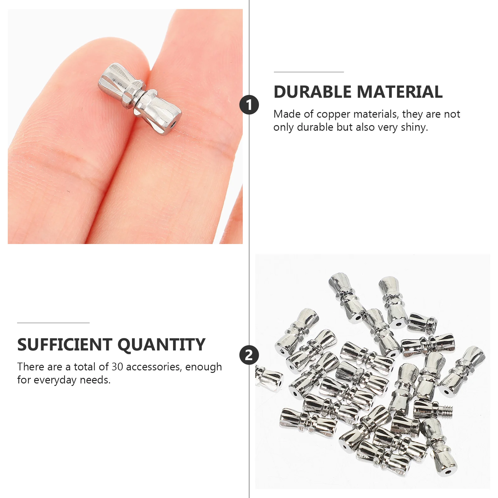 

30 шт. винт для ювелирных изделий, латунные застежки, ожерелье, браслет, аксессуары, торцевые заглушки для браслета, принадлежности для разъемов, аксессуары