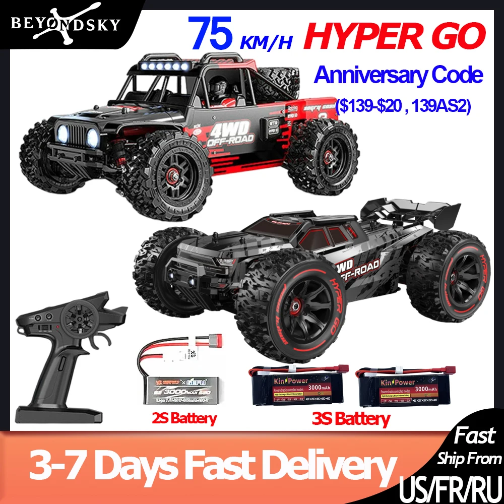 Hyper Go MJX 14209 14210 V2.0 1/14 RC Car Brushless 2.4G Remote Control 4WD Off-road Racing RC Truck Electric Hobby Toy