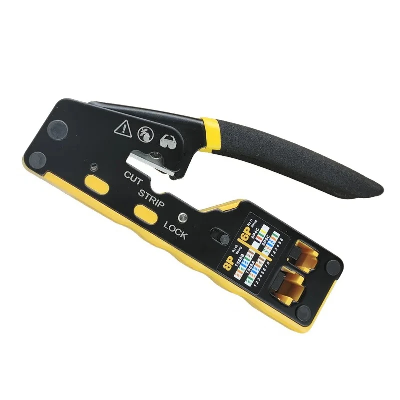 Multi Functional Through-hole Network  Cable Pliers Crimping Tool 5-6 Crystal Head Crimping Device Network  Cable Making Tool