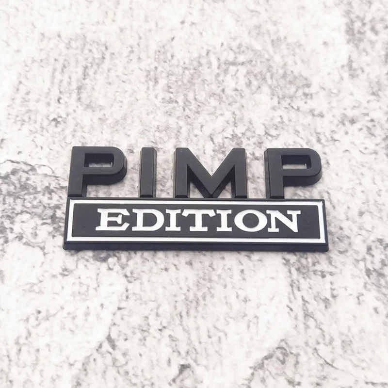 3D سبائك الزنك شعار PIMP EDITION شارة سيارة الذيل الجانب ملصق الملحقات ل جيب، دودج، كرايسلر والشاحنات. #2