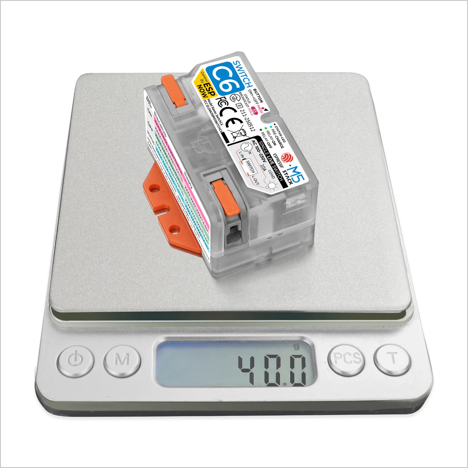 M5Stack Smart Switch Wi-Fi ufficiale con cavo live singolo (ESP32-C6)