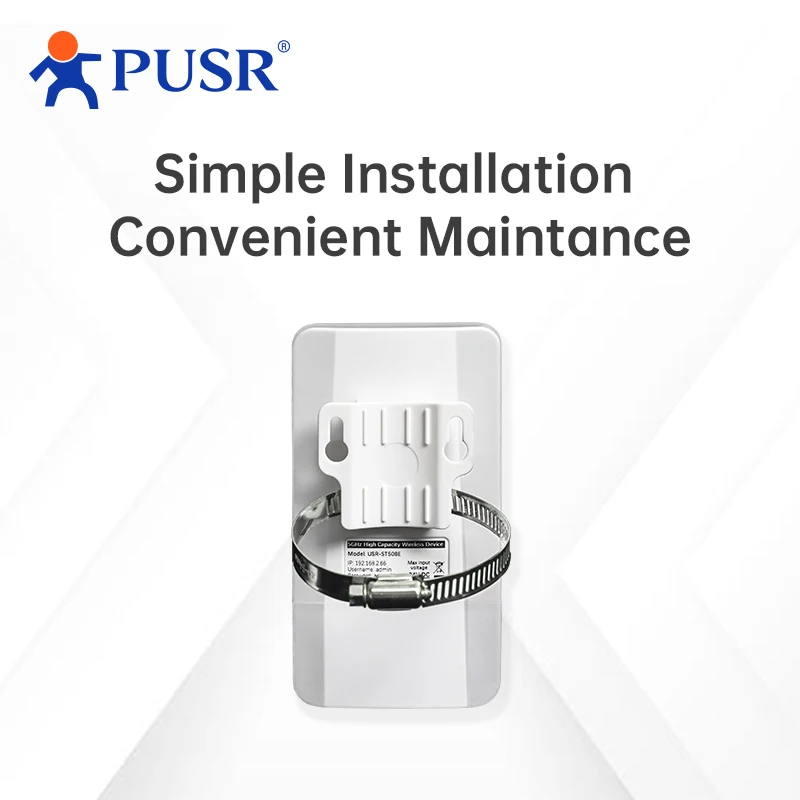 PUSR Punto a Punto/MultiPoint Ponte Wireless Esterna Dual Band 5.8G WiFi Ip64 Impermeabile fino a 2KM CPE ST508E (2 Pezzi)