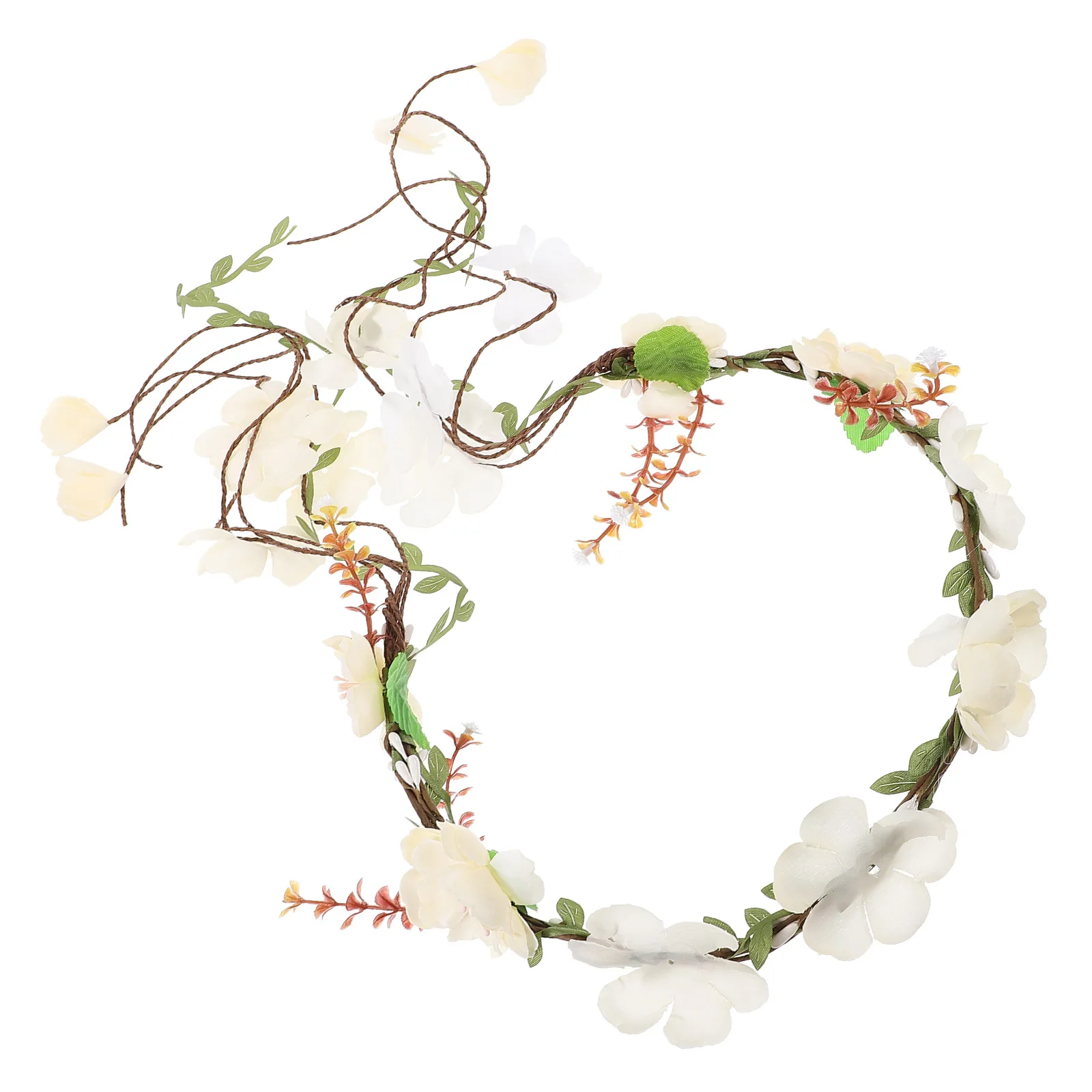 الأزهار جارلاند عقال الزفاف رباط شعر تقليد زهرة فتاة خوذة حفلة عطلة صور الدعامة زهرة عقال