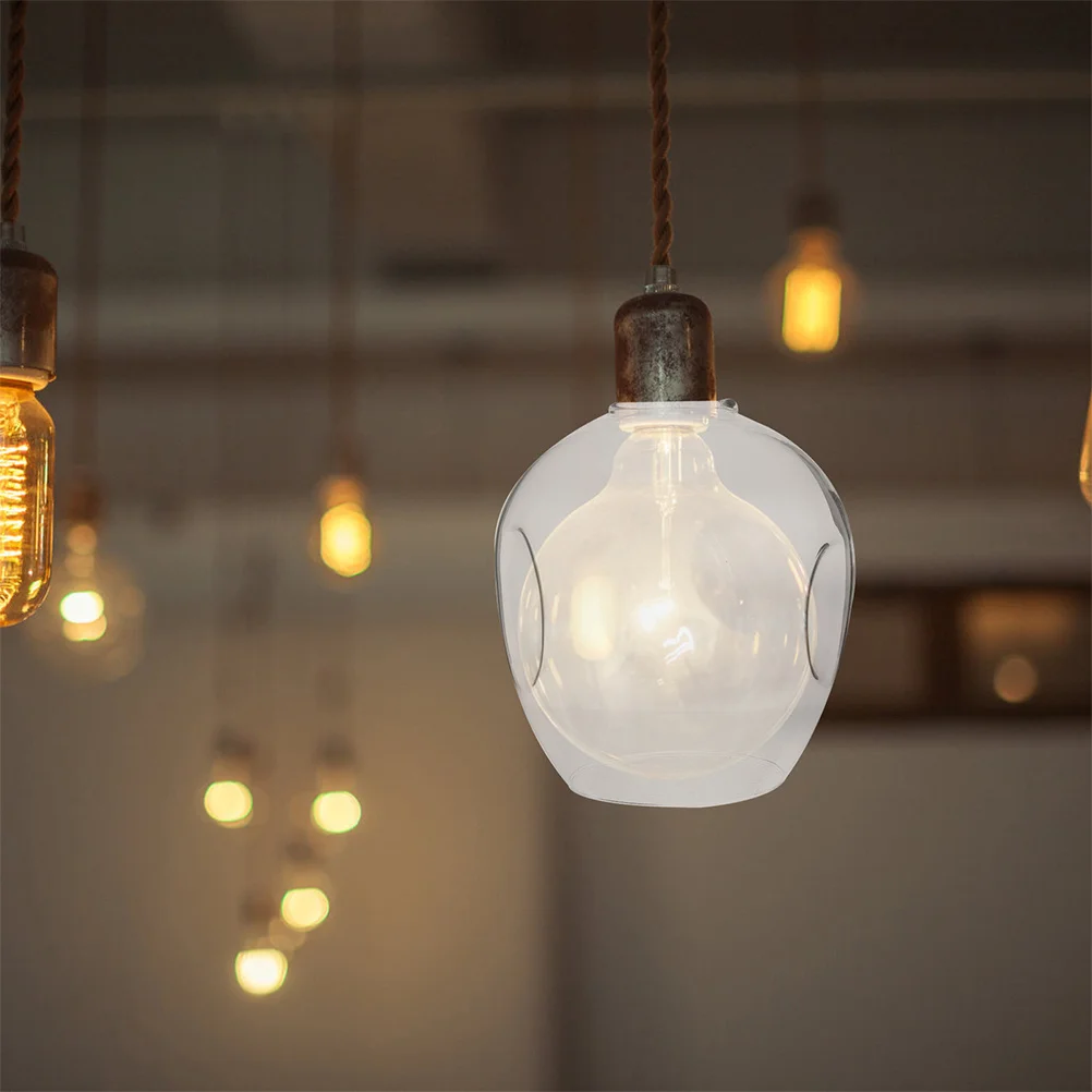 

Molecular Chandelier Glass Lamp Shade Transparent Three-Concave Double-Hole Replacement Cover Living Room Bedroom Ceiling Light