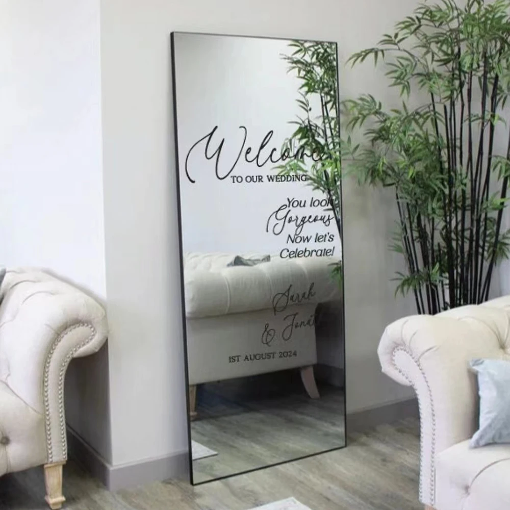 

Personalised Welcome Stickers Wedding Vinyl Sticker You Look Gorgeous Now Lets Celebrate Engagement Party Decals Custom Name