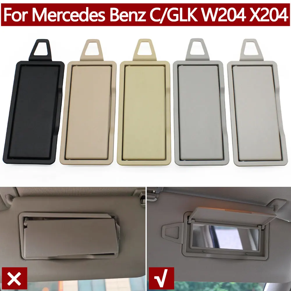 W204 X204 Car Front Sun Visor Left Right Sun Shade Makeup Cosmetic Mirror Cover For Mercedes Benz C GLK Class 2048104510