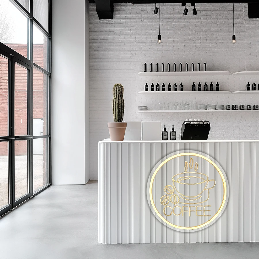 لافتة نيون القهوة لديكور الحائط، ضوء نيون LED للمقهى، البار، المنزل، المطعم، المتجر، كهف الرجل، الحفلات، عيد الميلاد، الهالوين