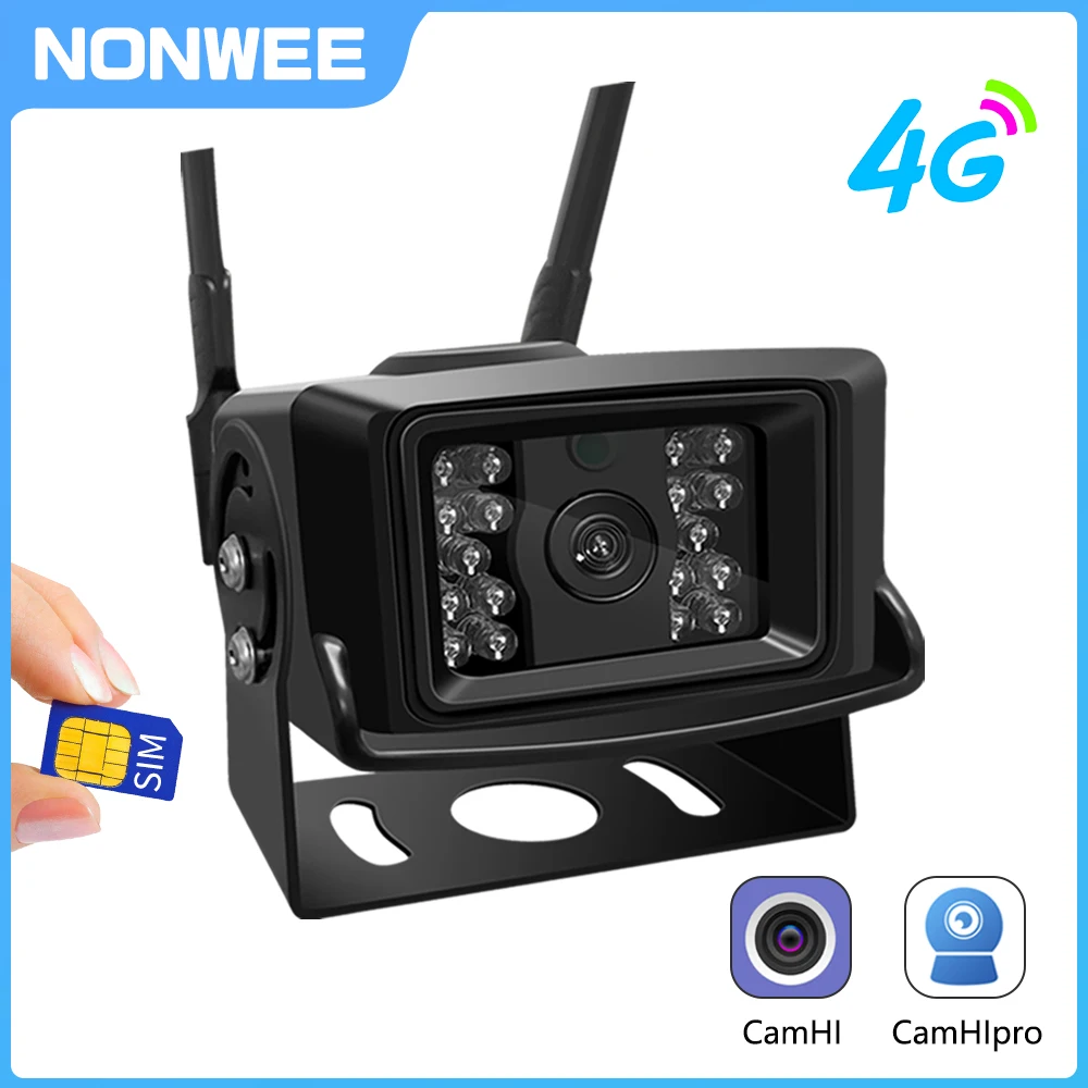 With 3G 4G Sim Card 5MP WIFI IP Wireless Outdoor Security Camera 1080P CCTV Home Surveillance Metal Shell P2P Camhi For Car