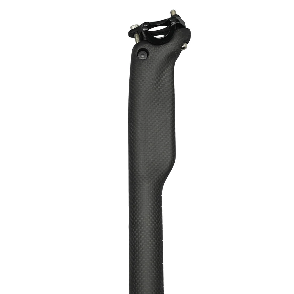 3K Matte Vollcarbon Sattelstütze MTB Mountain Road Bike Radfahren Sattelstütze Fahrradteile 27,2/30,8/31,6x350/400MM – Detail 1