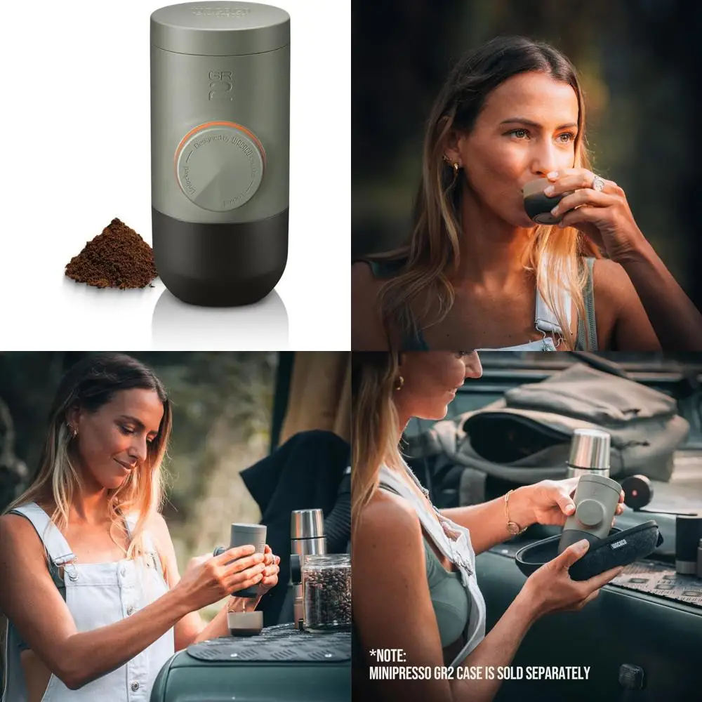 

Portable Manual Espresso Machine - Minipresso GR2, Compatible with Ground Coffee, 18 Bar Pressure, Compact Coffee Maker