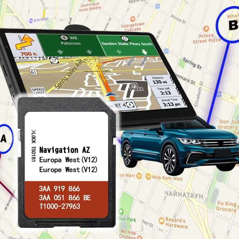 3AA051866BE Original SD Card Navigation V12 Europa West RNS315 Navigations System Navi Software for VW Car with Anti Fog
